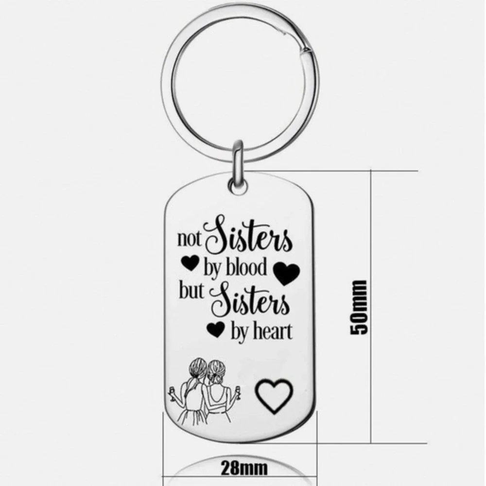 NWOT Sisters By Heart‎ Keychain Angel Wing Pearl Charm Silver